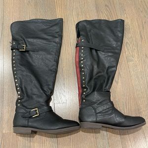 Black over the knee boots size 11
